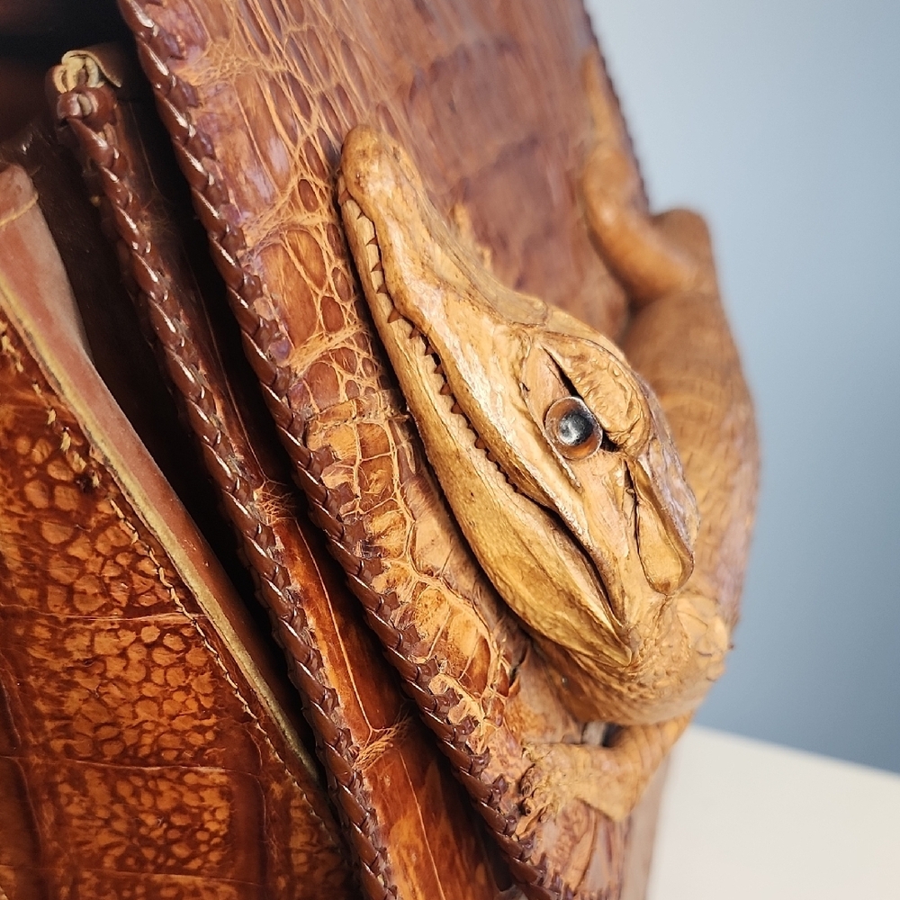 Baby Alligator Shoulder Bag Purse - Picture 15 of 15